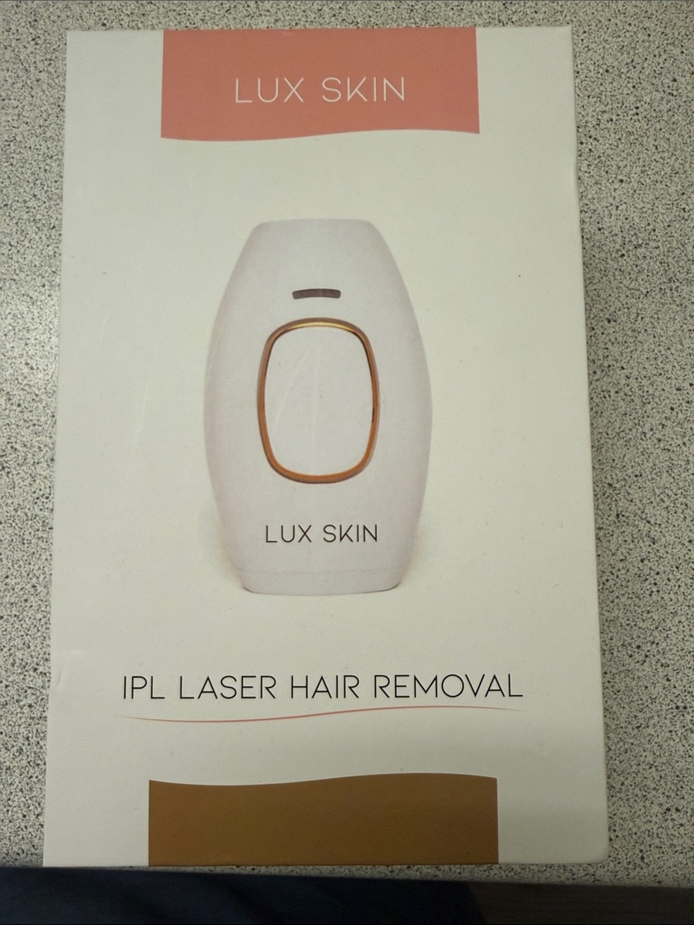 LUX SKIN IPL Laser Hair Removal Device - White with Gold Accent